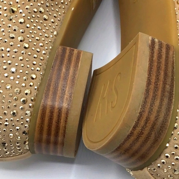 Stuart Weitzman Slipbeads Suede Studded Loafers Size 8 - Picture 12 of 13